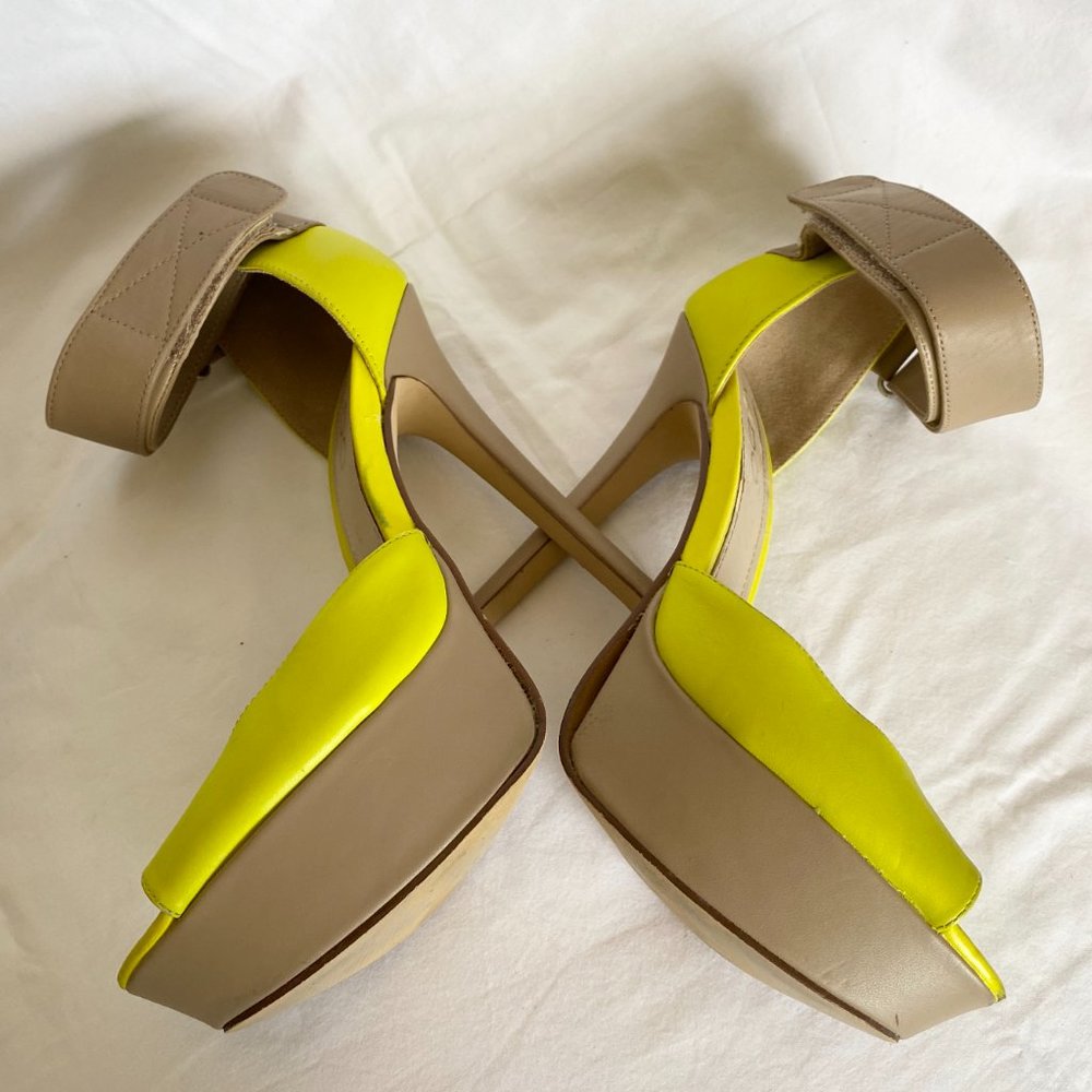 aldo neon green heels